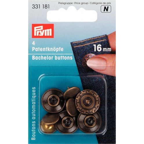 Кнопки "Холостяк" 16 мм  PRYM 331181 - Интернет-магазин 