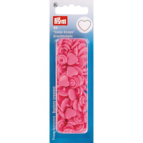 Кнопки "Color Snaps" яскраво-рожеві серце PRYM 393347 - Інтернет-магазин