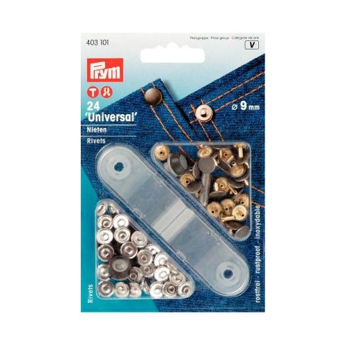 Клёпки серебристые/железо, 9 мм PRYM 403101 - Интернет-магазин 